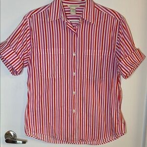 Express Compagnie Internationale Pink & Red Stripe Button-Up Shirt